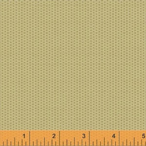 以下が含まれることがあります： 薄い模様の入ったベージュの織物のクローズアップ。定規で測定されており、長さは12.7cmです。