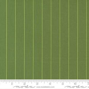 Rare - By The Continuous HALF YARDS - Merry Little Christmas by Bonnie and Camille for Moda Fabrics #55244-13 Holiday Stripe on Spruce Green
