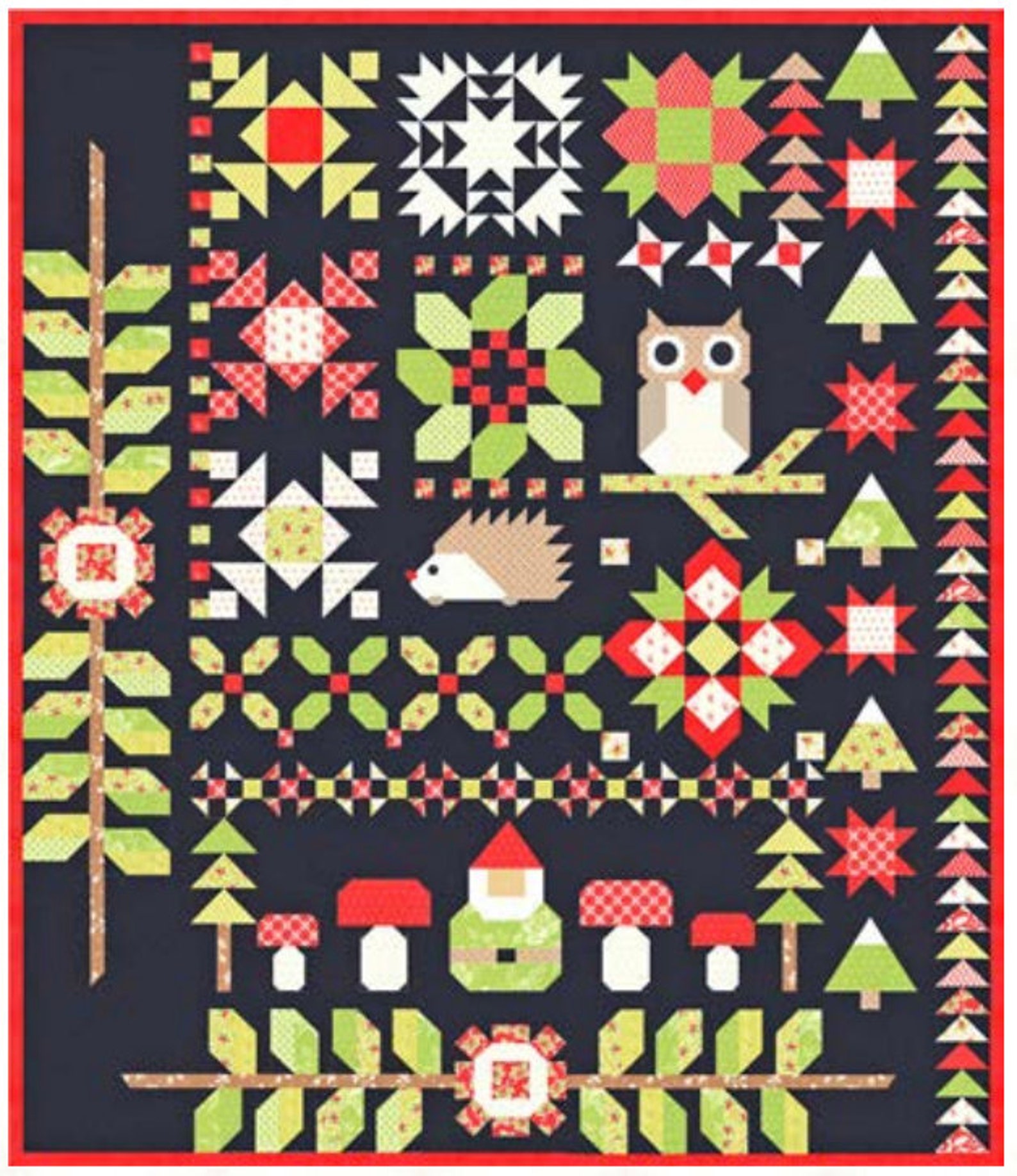 RARE - by the Continuous HALF Yard - Christmas Figs II by Fig Tree & Co ...