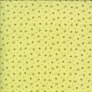 Sällsynt - Av de CONTINUOUS HALF Yards - Canning Day av Corey Yoder för Moda Fabrics, Mönster #29085-15 Prickig Kvistkastning på Grönt Grönt