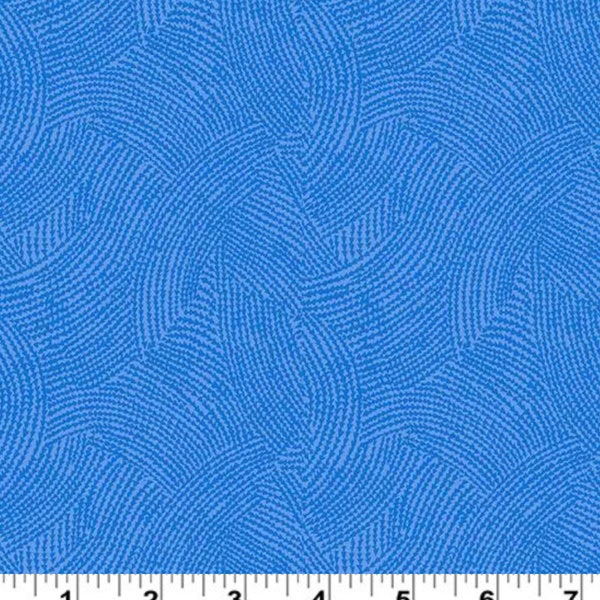 By The Continuous HALF YARD - Wound Up by Kathy Hall For Andover Fabrics, Pattern #A-9283-B Tonal Blue Basic, Blender