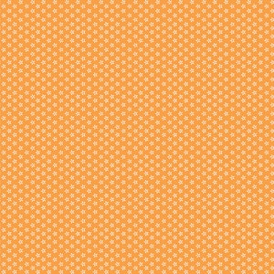 Rare - By The Continuous HALF YARDS - Bee Basics by Lori Holt of Bee in my Bonnet for Riley Blake, #C6403 White Tiny Daisies on Orange