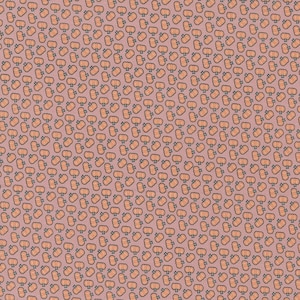 Pode incluir: Um padrão sem costura de pequenas abóboras laranja sobre um fundo rosa claro. As abóboras são todas do mesmo tamanho e forma, e estão dispostas em um padrão repetitivo.