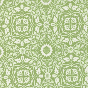 RARE - By The Continuous HALF YARDS - Christmas Stitched by Fig Tree & Co. for Moda, Pattern #20446-12 Pine Green and Snow White Tapestry