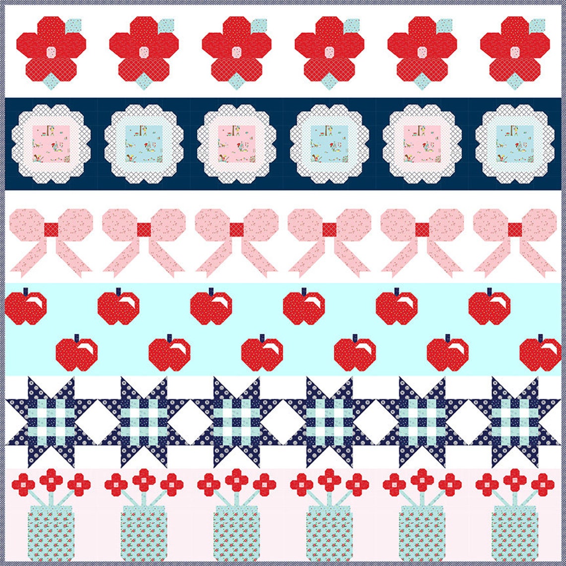 60 X 60 QUILT KIT Sweet & Simple Row by Row Featuring Etsy