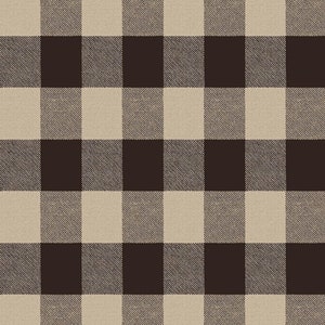RZADKIE - The Continuous HALF YARD - Winter Playground autorstwa Dana DiPaolo dla Clothworks, wzór nr Y2768-12 Kratka w kolorze czarnym i khaki