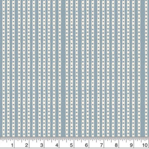 Rare- By The CONTINUOUS HALF YARD - Vessel by Alexia Marcelle Abegg for Ruby Star Society of Moda #RS4041-15 White Ladder Stripe on Sky Blue