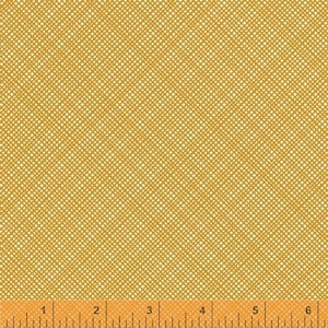 RARE - Por The Continuous HALF YARD - Oh Clementine de Allison Harris para Windham, #39289-8 Orange and White Diagonal Crosshatch