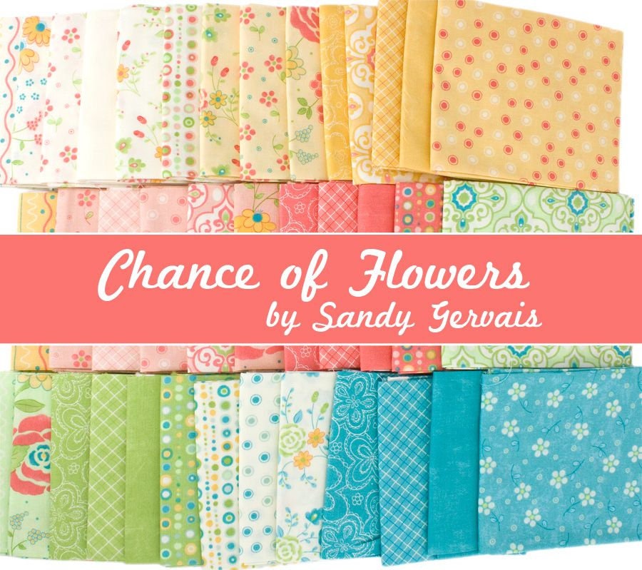By the Continuous HALF YARD- Chance of Flowers by Sandy Gervais for ...