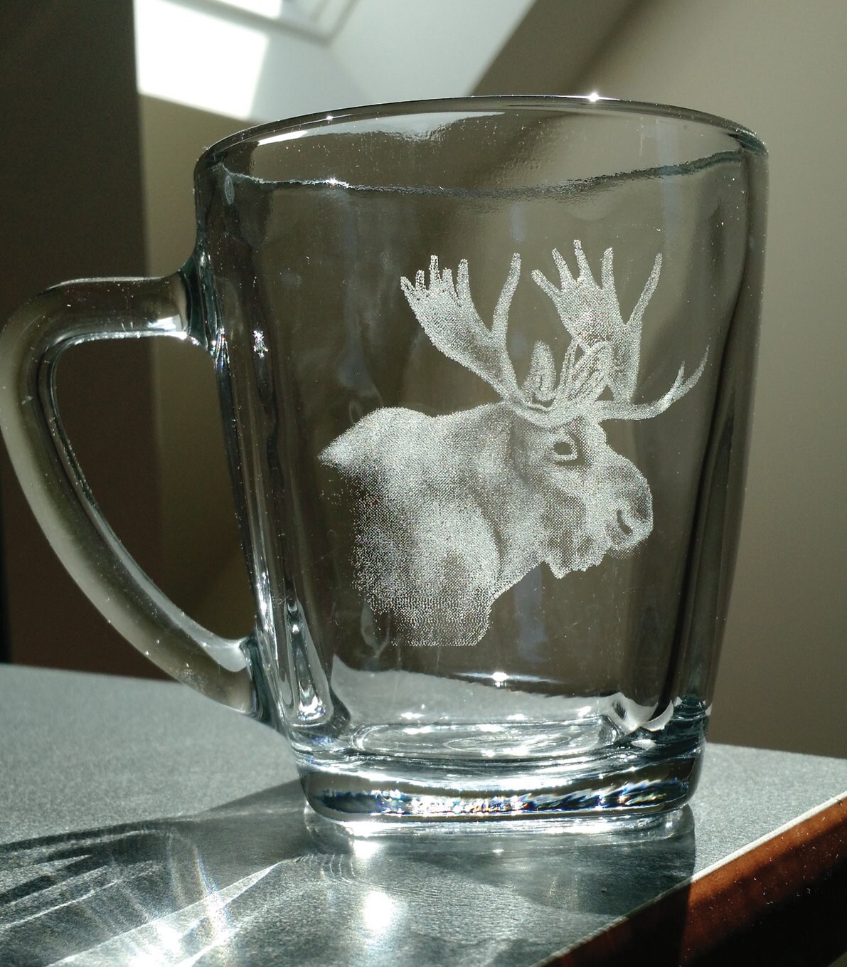 Moose etched glasses moose head gift for moose lovers moose Etsy