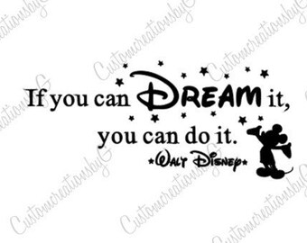 Disney Dream Svg Etsy