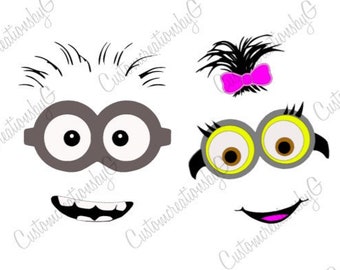 Minion Face Svg Etsy
