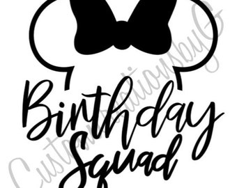 Minnie Mouse Squad Etsy