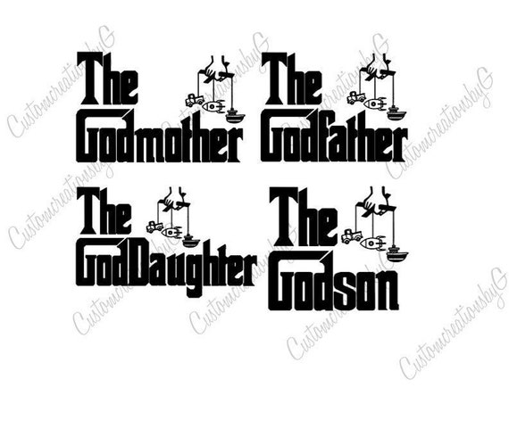 Godparent Godmother Godfather Godson Goddaughter Svg Reveal | Etsy