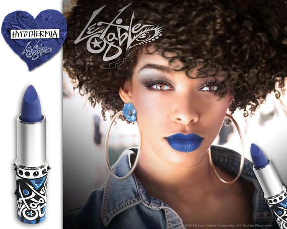dark blue lipstick