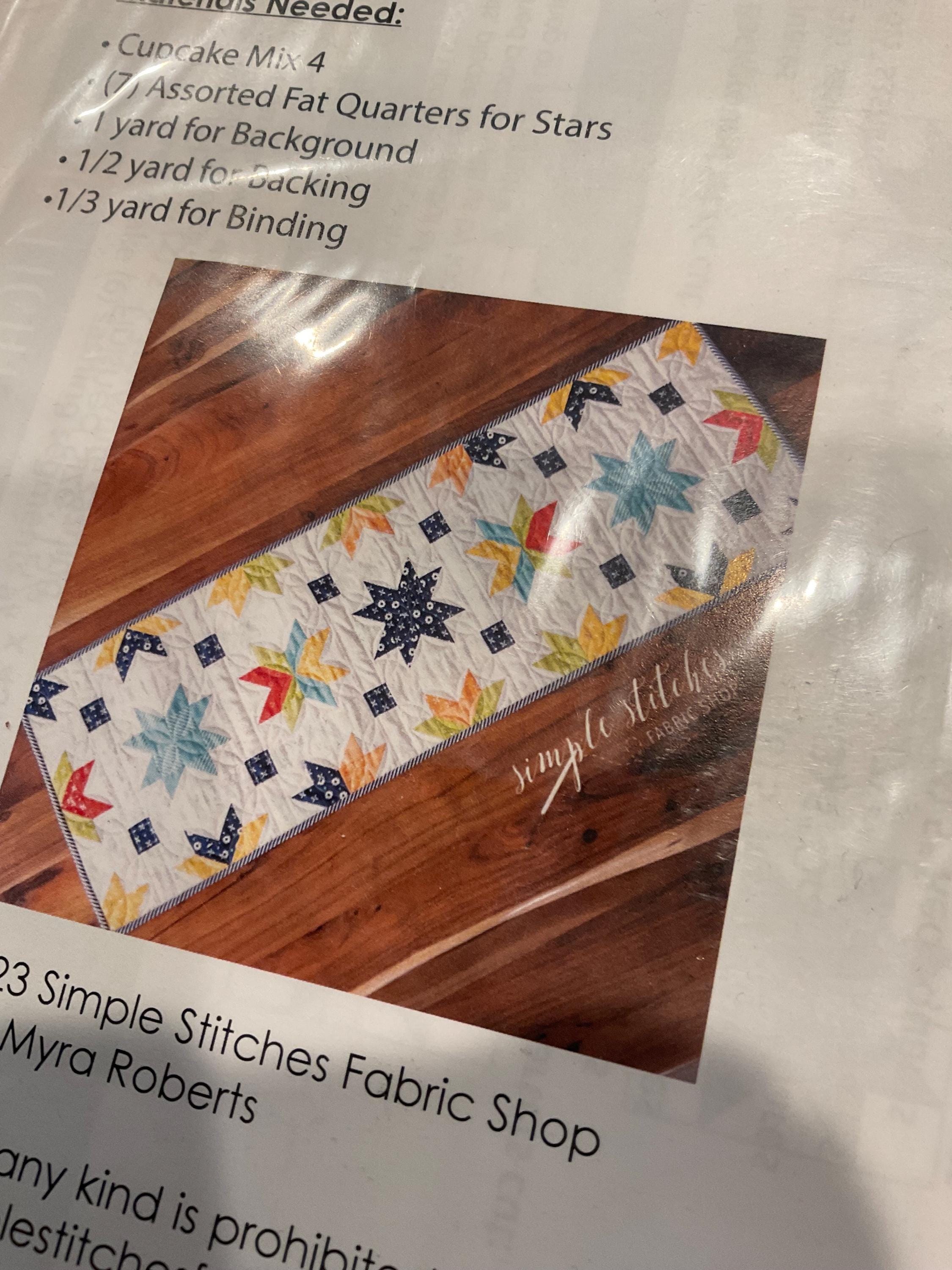 Star Light Table Runner Pattern and Moda Fabric Complete - Etsy