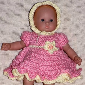 Crochet Outfit, fits American Girl Bitty Baby- Complete Dress Outfit Crochet Pattern-- PDF download