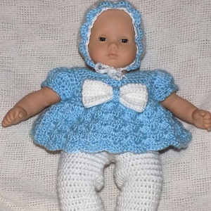 Crochet Outfit pattern (fits American Girl Bitty Baby)- Sweetie Pie Pattern-- PDF download