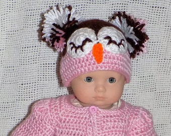 Owl Outfit Crochet Pattern, fits American  Girl Bitty Baby- PDF Download