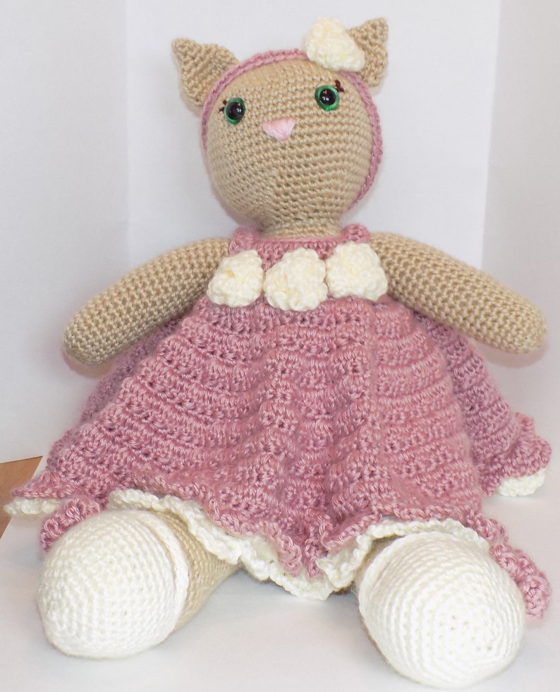 Plush Kitty Cat Crochet Pattern PDF Instant Download 3 Patterns included image 1