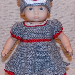 Sock Monkey Outfit (fits American Girl Bitty Baby) Crochet Pattern *PDF* download- COMPLETE OUTFIT!!