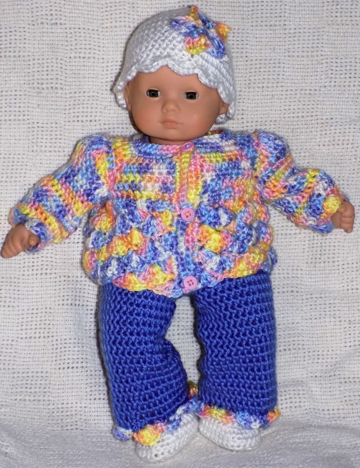 American Doll Bitty Baby Complete Cardigan Set Crochet Pattern Etsy