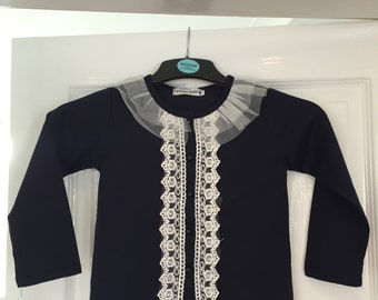 Girls frilly lace cardigan