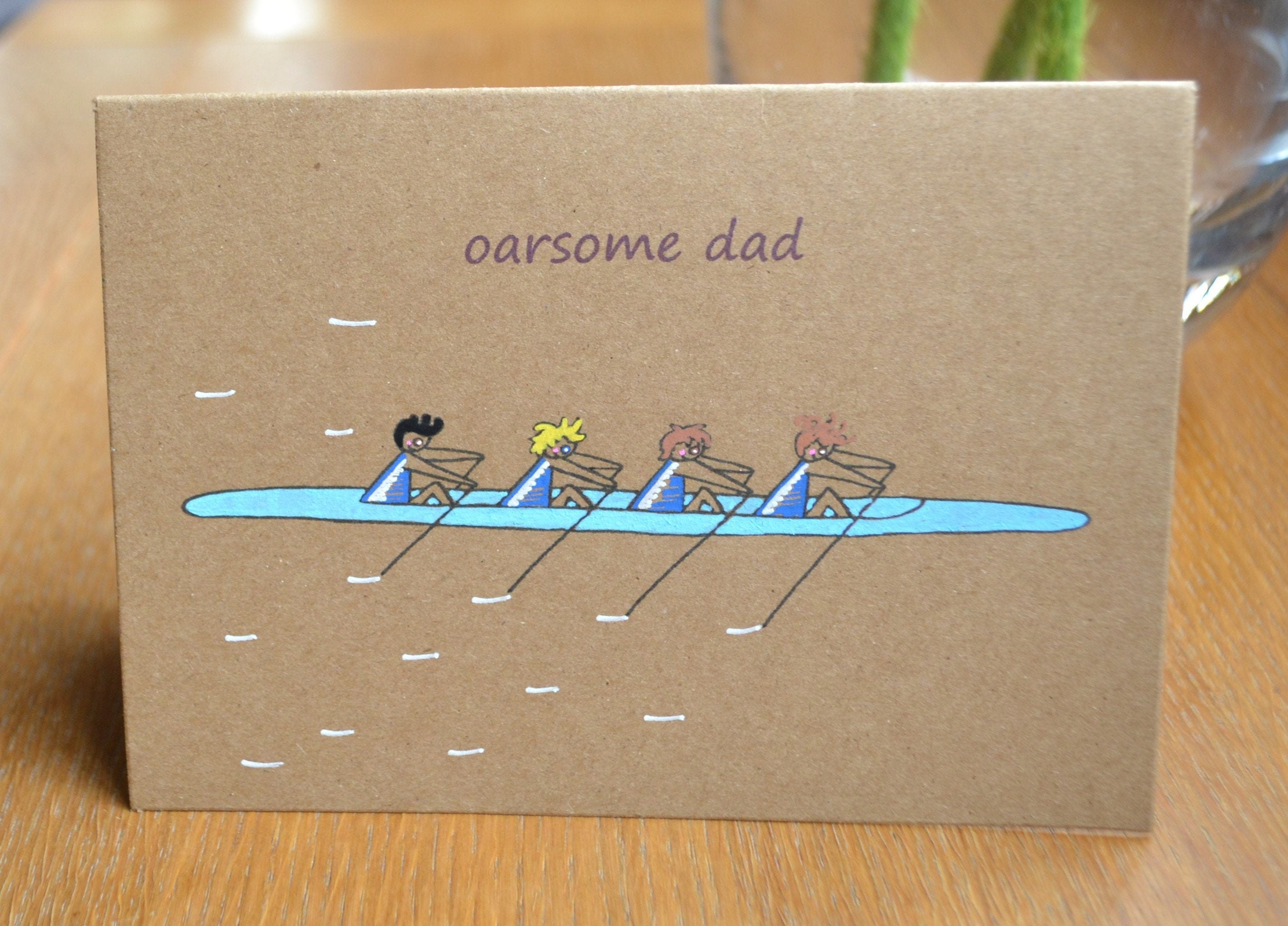 Awesome Dad Card Rowing Greetings Card for an Awesome Dad Etsy UK