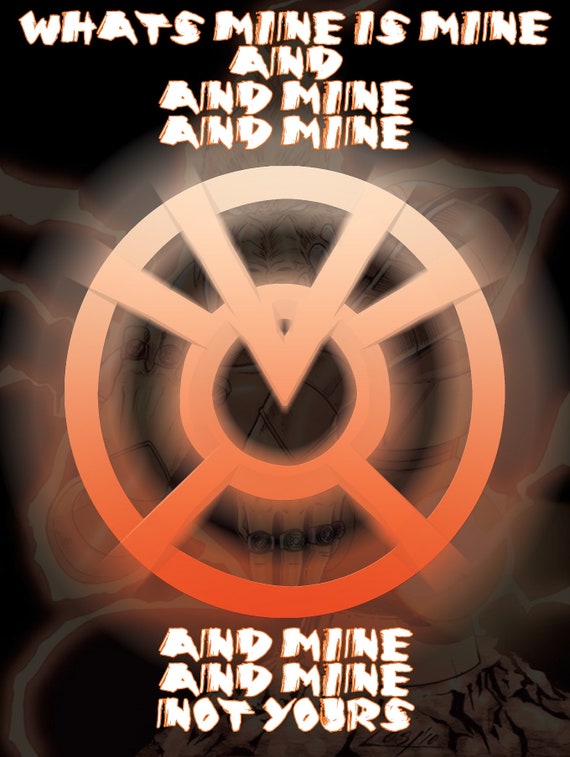 Agent Orange AKA Larfleeze, AKA the Orange Lantern Oath and Symbol - Etsy