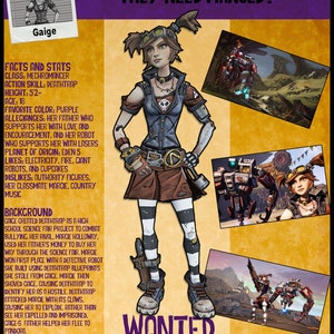 Borderlands 2 Wanted Posters - Gaige