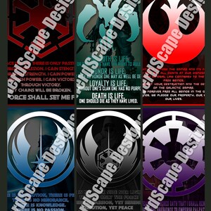 Star Wars Poster Bundle | Digital Prints | Rebel, Sith, Jedi & Mandalorian Wall Art