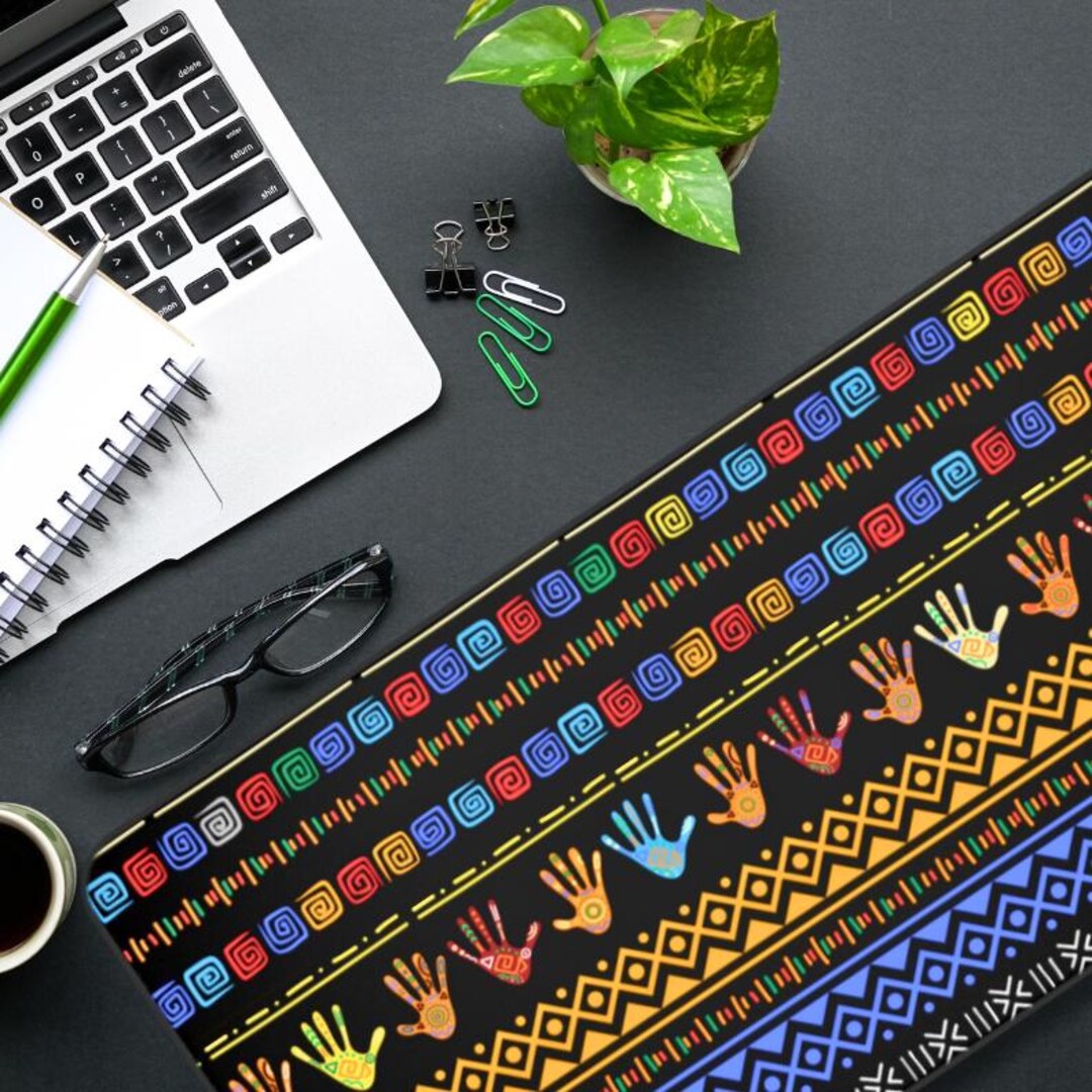 African Mat, Akura Mat, African Mouse Pad, Soulful Desk Mat, Colorful ...