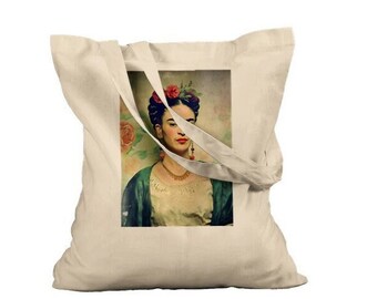 Frida Kahlo, Frida Kahlo Tote Bag, Frida Kahlo Bag, Frida Shopping Bag, Frida Kahlo Tote, Frida Artist Bag, Frida Artist, Mexican Artist