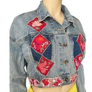 UpCycled Recycled Denim Jacket Boho Retro Tea Towel