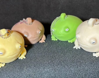Squishy Rain Frog Keychain SMALL