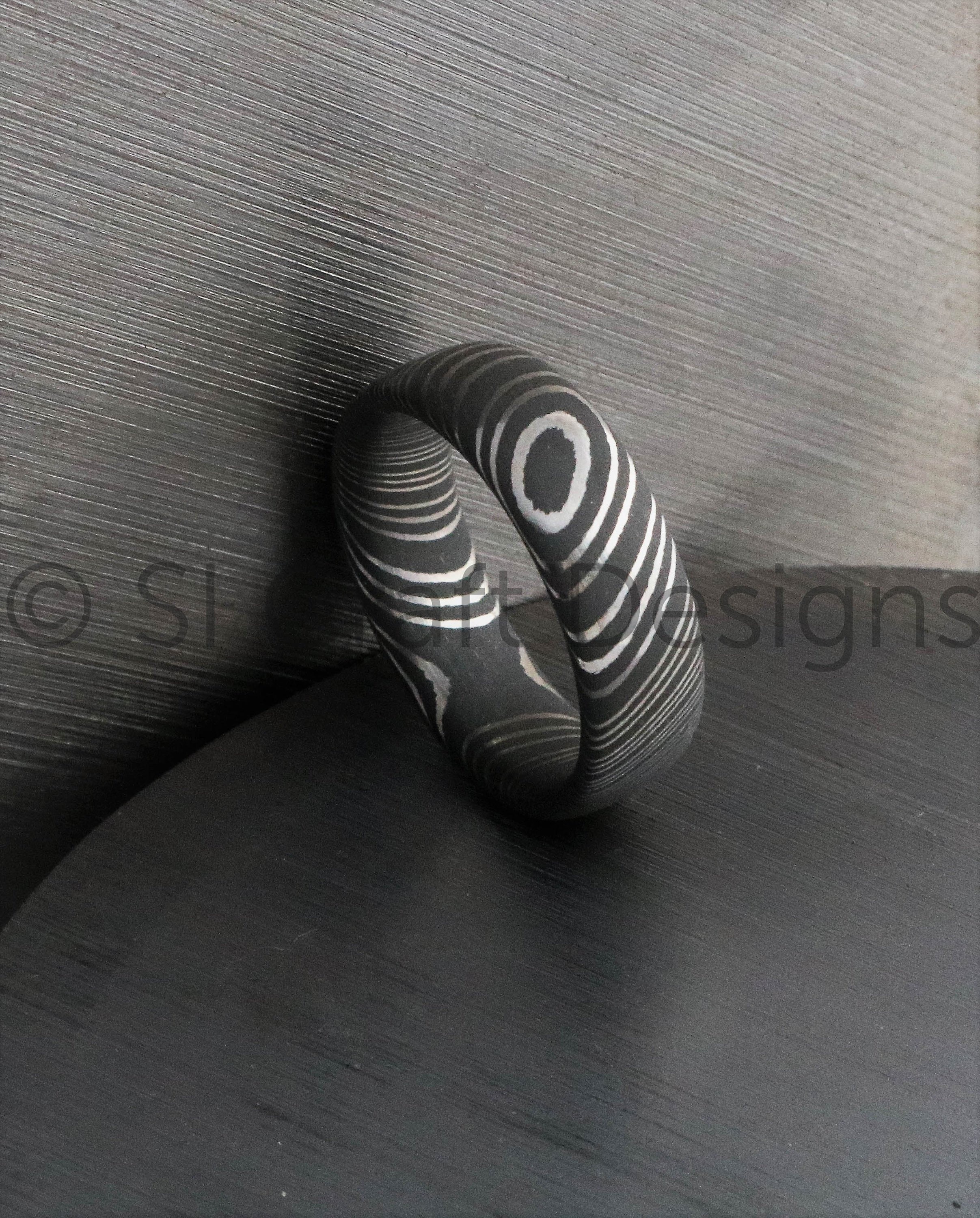 Damascus Ring Stainless Steel Damascus Wedding Band. Mens Etsy