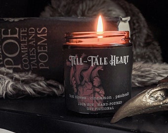 Tell-Tale Heart Soy Candle | Cloves, Cinnamon & Patchouli Scent
