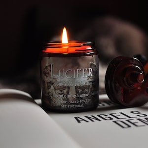 Lucifer Soy Candle | Supernatural | Bookish and Fandom Soy Candles