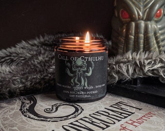 Call of Cthulhu Soy Candle | H.P. Lovecraft | Classic Horror | Bookish & Fandom Soy Candles