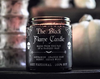 Black Flame Candle | Witch and Salem Inspired | Bookish and Fandom Soy Candles