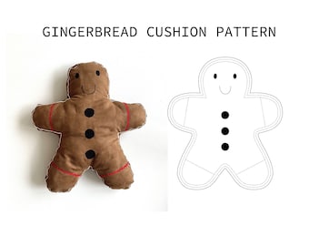 Gingerbread Cushion Pattern PDF Download Christmas Gift