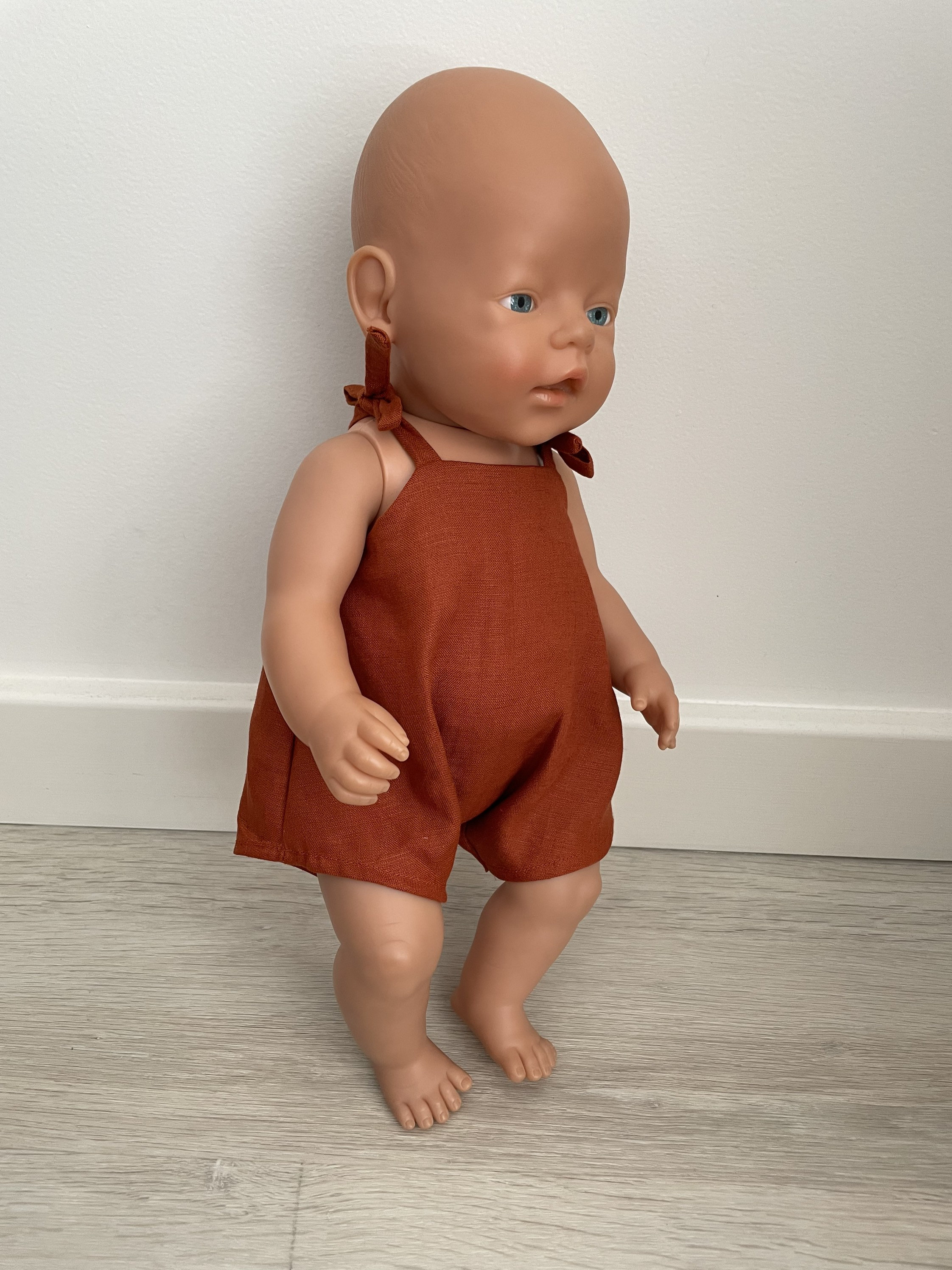 Baby Born Sewing Pattern PDF Dolls Short Linen Romper With Etsy