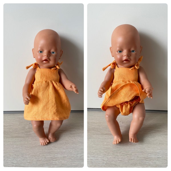 Baby Born Dress Pattern with Bloomers 43cm 17 inch doll Zapf Creations