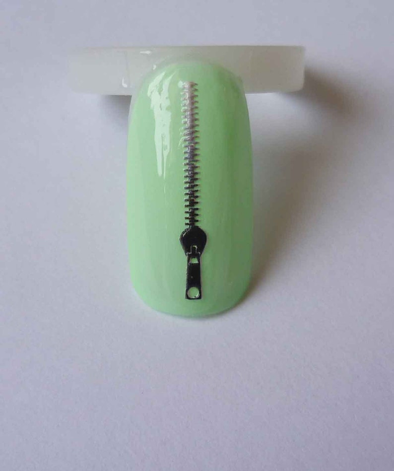 3D Nail Art Zipper zip fastener 3D Sliders Nails Etsy