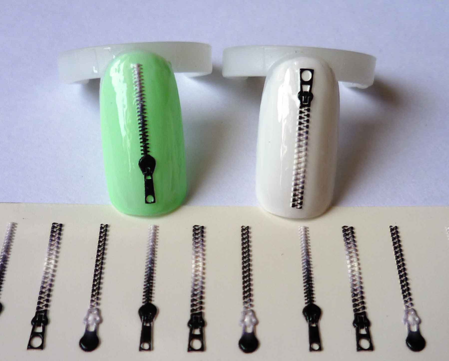 3D Nail Art Zipper zip fastener 3D Sliders Nails Etsy