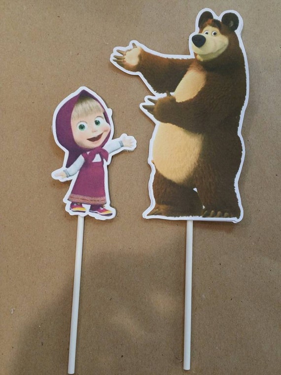 Cake topper Masha and Bear Masha and the bear decorations