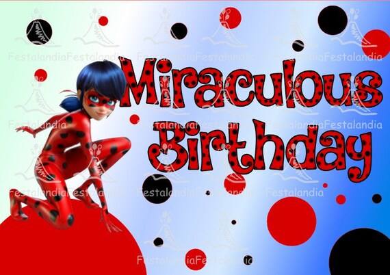 Items Similar To Download Istantaneo Miraculous Birthday