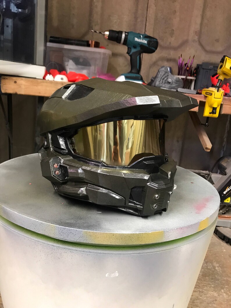 Réplica del casco jefe maestro Etsy