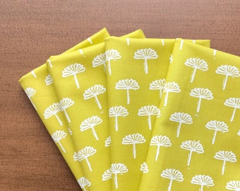 Large Cloth Napkins, Set of 4 - Park Trees Neon Wasabi, Farmhouse, Modern, 100% Cotton