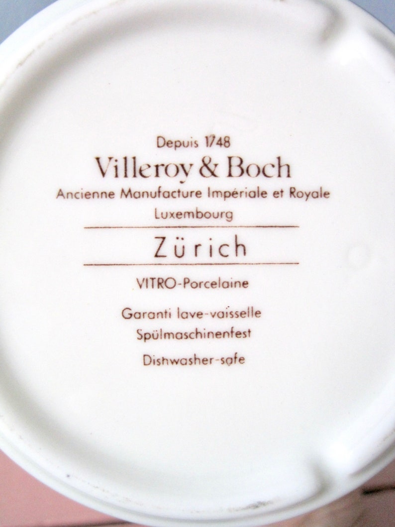 Villeroy Boch Zurich Teapot Small Ivory And Green Porcelain Etsy